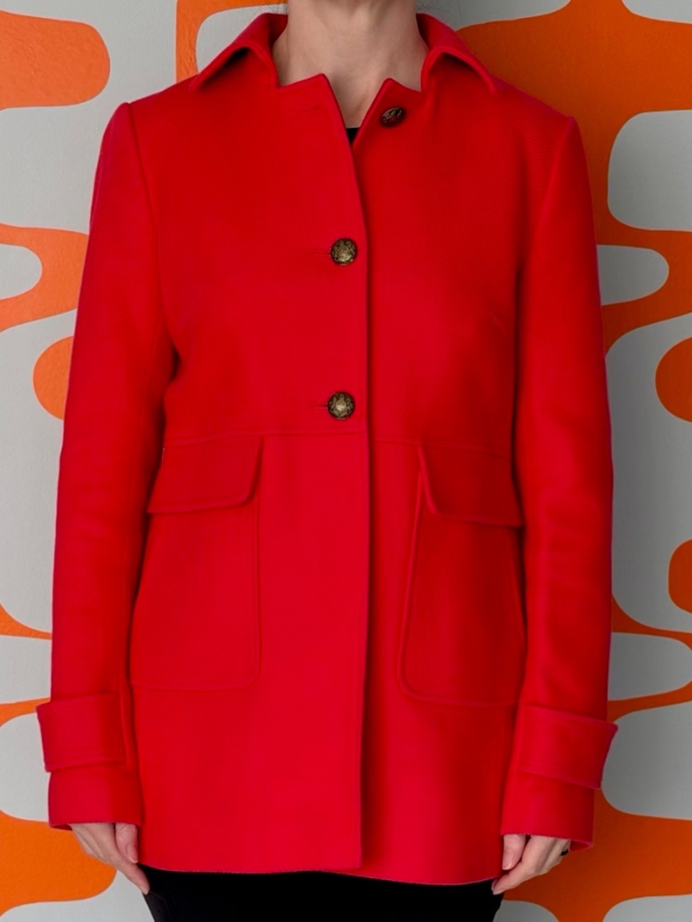 Vintage Banana Republic Salmon Pink Pea Coat
